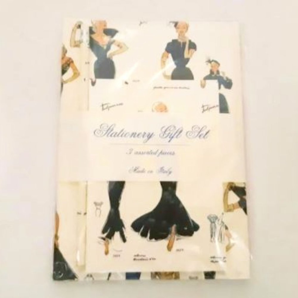 NEW Stationary Gift Set; 3 Assorted Pieces, Adorned with an Elegant Lady